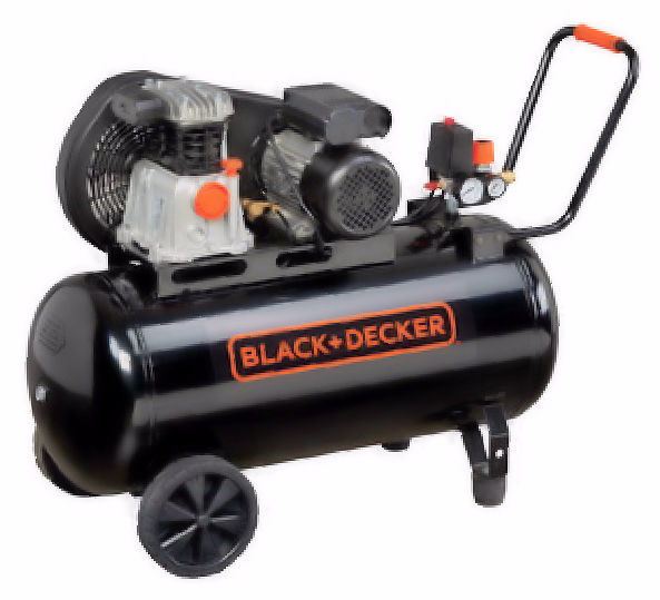 Αεροσυμπιεστής λαδιού με ιμάντα 100lt-3HP BLACK AND DECKER