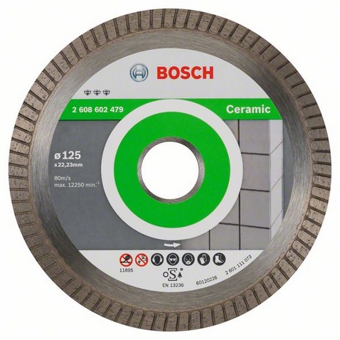 Διαμαντόδισκος Κοπής 125mm Best for Ceramic Extraclean Turbo BOSCH