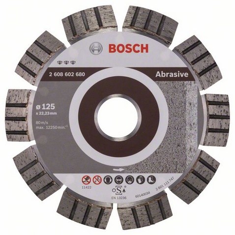 Διαμαντόδισκος 125mm κοπής Τραχιών υλικών Best for Abrasive BOSCH